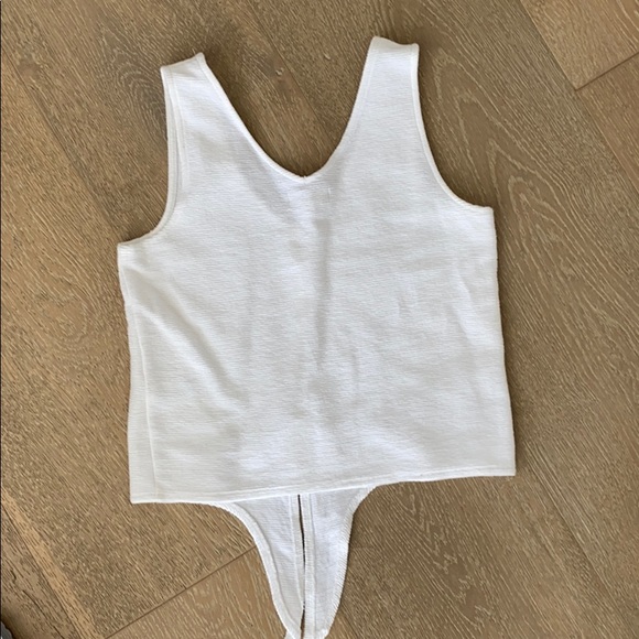 Texture and Thread Tie Front Tank Top - Picture 7 of 8